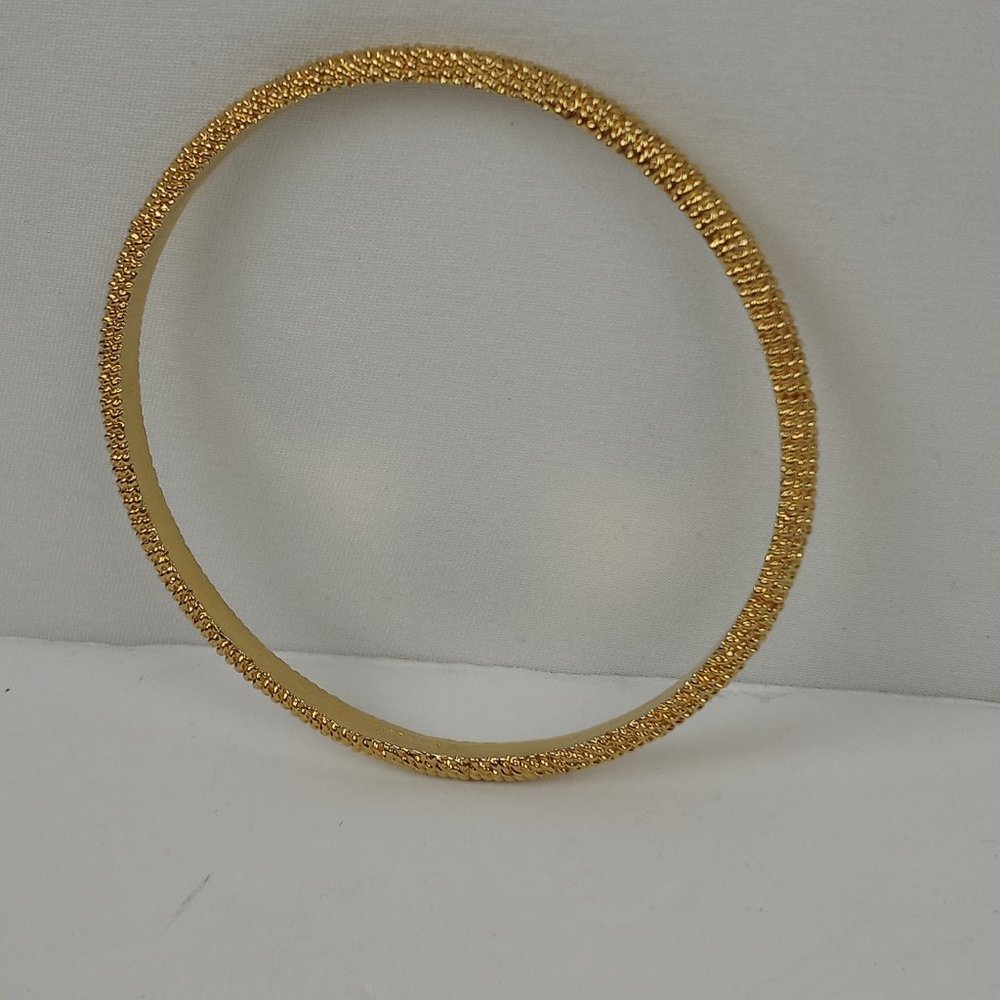 Napier Textured Bangle Bracelet Gold Tone